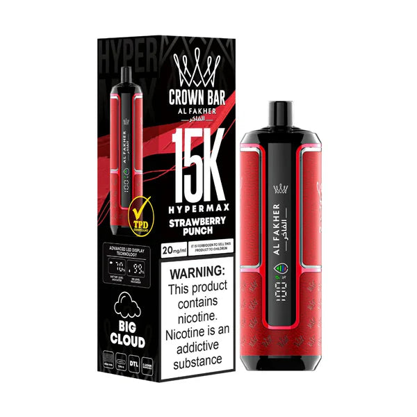 Big Cloud / Al Fakher Crown Bar HyperMax 15K (15,000 Puffs) Pre-filled Vape Kit