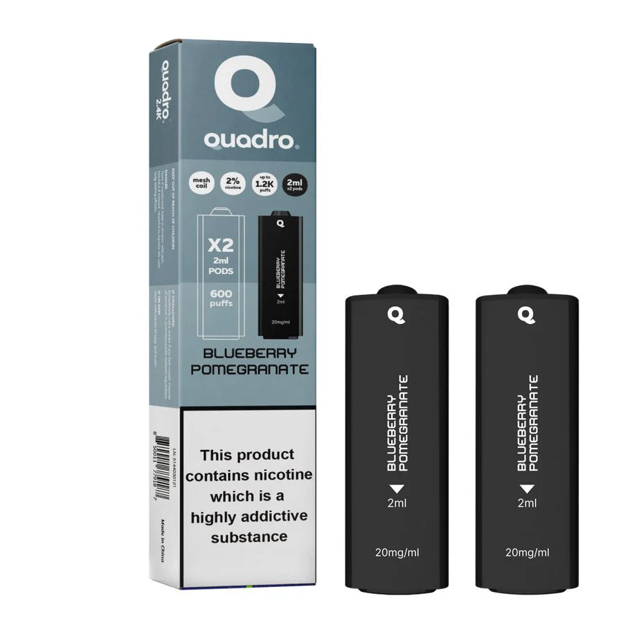 4 in 1 Quadro 2400 Puffs Replacement Pods - Prefilled Vape kit