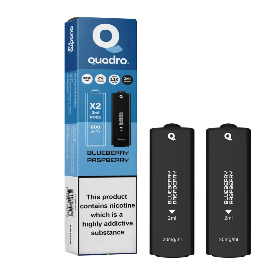 4 in 1 Quadro 2400 Puffs Replacement Pods - Prefilled Vape kit