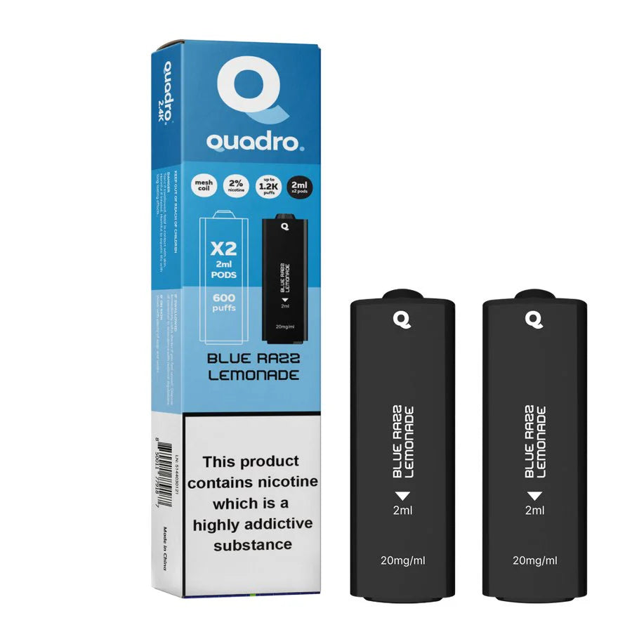 4 in 1 Quadro 2400 Puffs Replacement Pods - Prefilled Vape kit