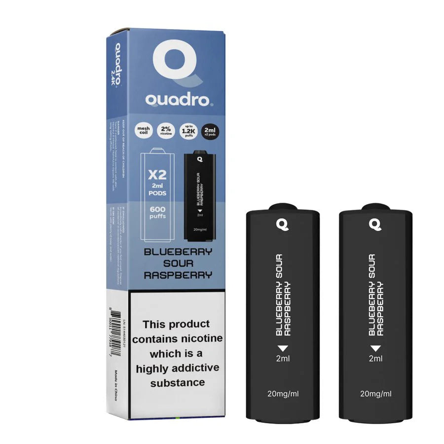 4 in 1 Quadro 2400 Puffs Replacement Pods - Prefilled Vape kit
