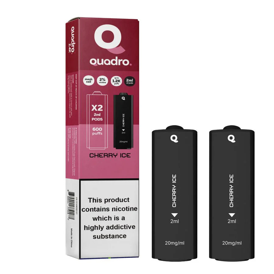 4 in 1 Quadro 2400 Puffs Replacement Pods - Prefilled Vape kit