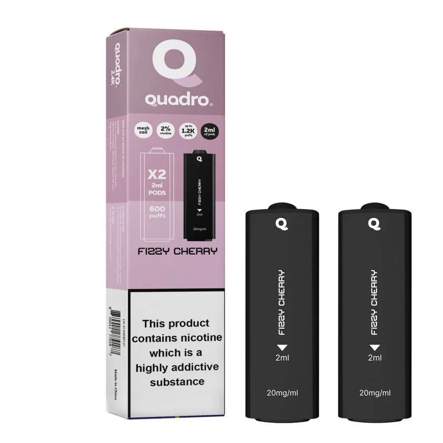 4 in 1 Quadro 2400 Puffs Replacement Pods - Prefilled Vape kit