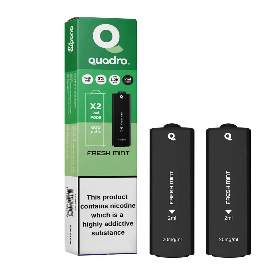 4 in 1 Quadro 2400 Puffs Replacement Pods - Prefilled Vape kit