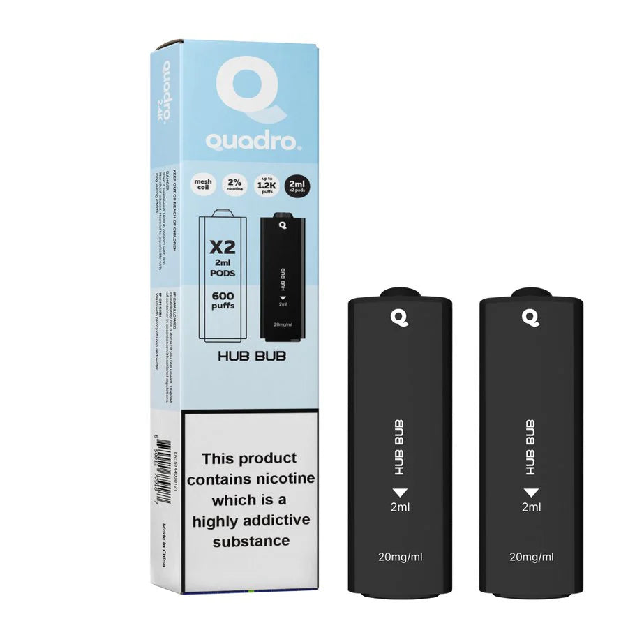 4 in 1 Quadro 2400 Puffs Replacement Pods - Prefilled Vape kit
