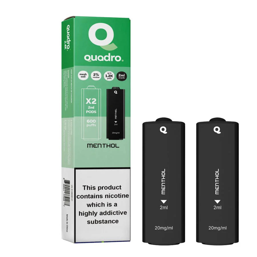 4 in 1 Quadro 2400 Puffs Replacement Pods - Prefilled Vape kit