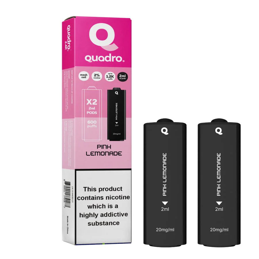 4 in 1 Quadro 2400 Puffs Replacement Pods - Prefilled Vape kit