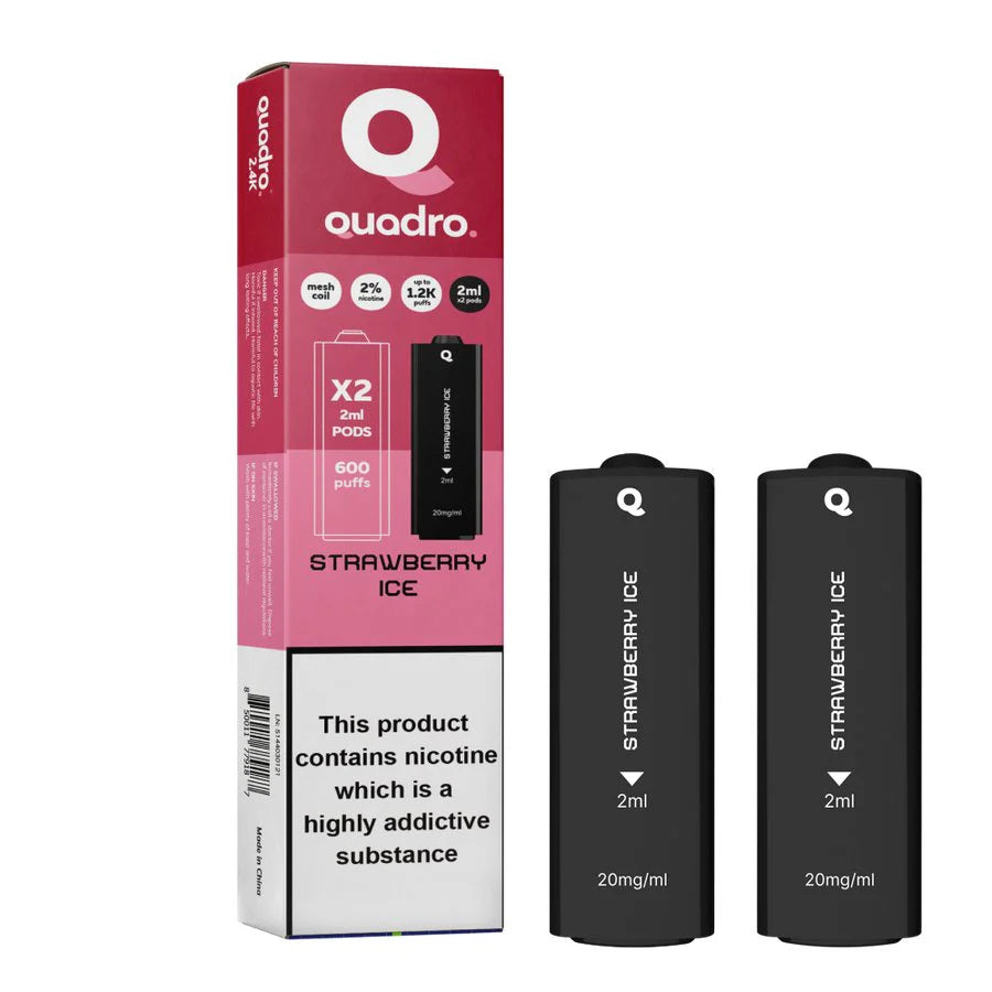 4 in 1 Quadro 2400 Puffs Replacement Pods - Prefilled Vape kit