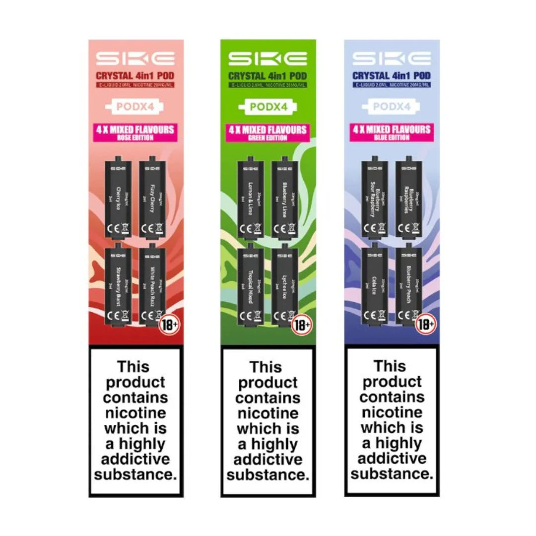 Ske Crystal 4 in 1 Replacement Pods - Prefilled Vape kit
